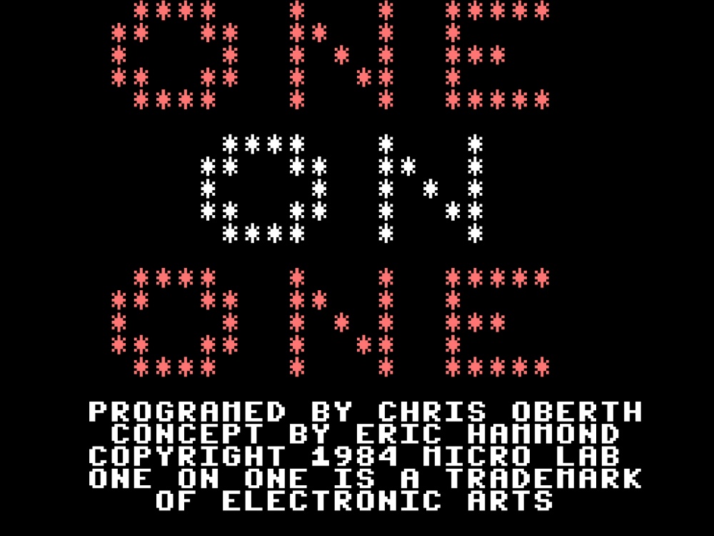 Title Screen of One-on-One Basketball for Colecovision